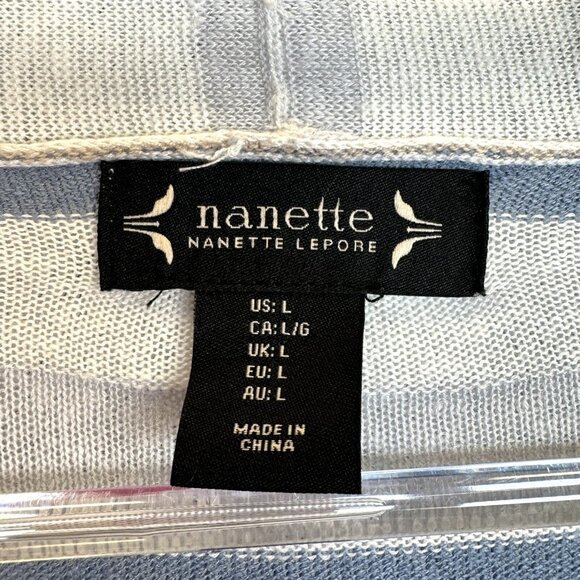 Nanette Lepore Open Front Cardigan Womens Large Long Lightweight Linen Blend - Picture 2 of 5